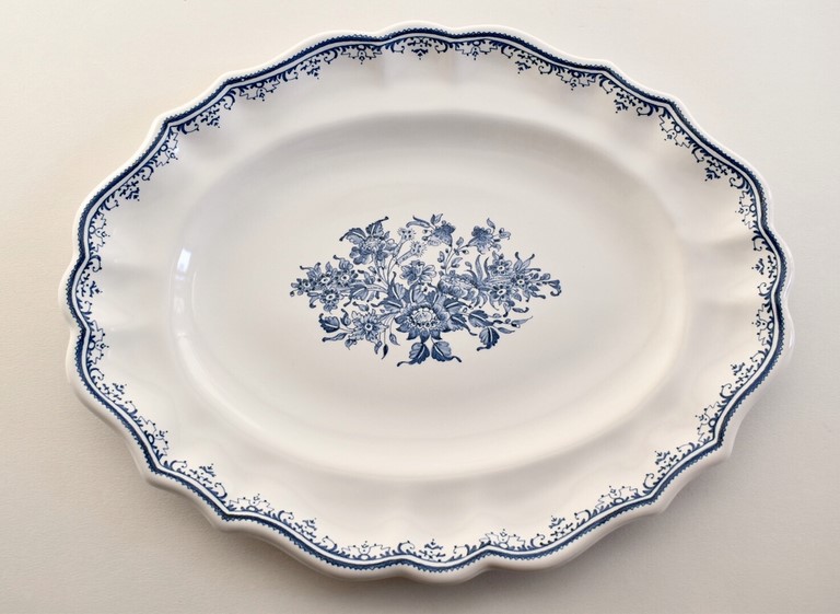 Plat Louis XV fleurs de pomme de terre