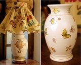 lampe et vase en faience de Moustiers